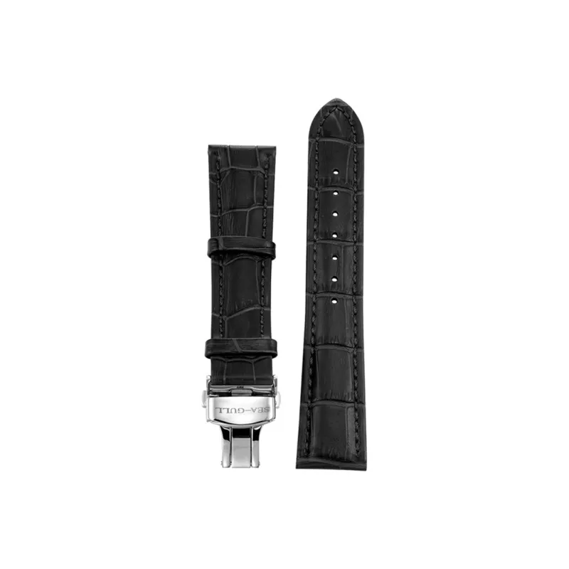 Sea Gull Compatibility Watch Band 19 21cm Cowhide Leather Material-7