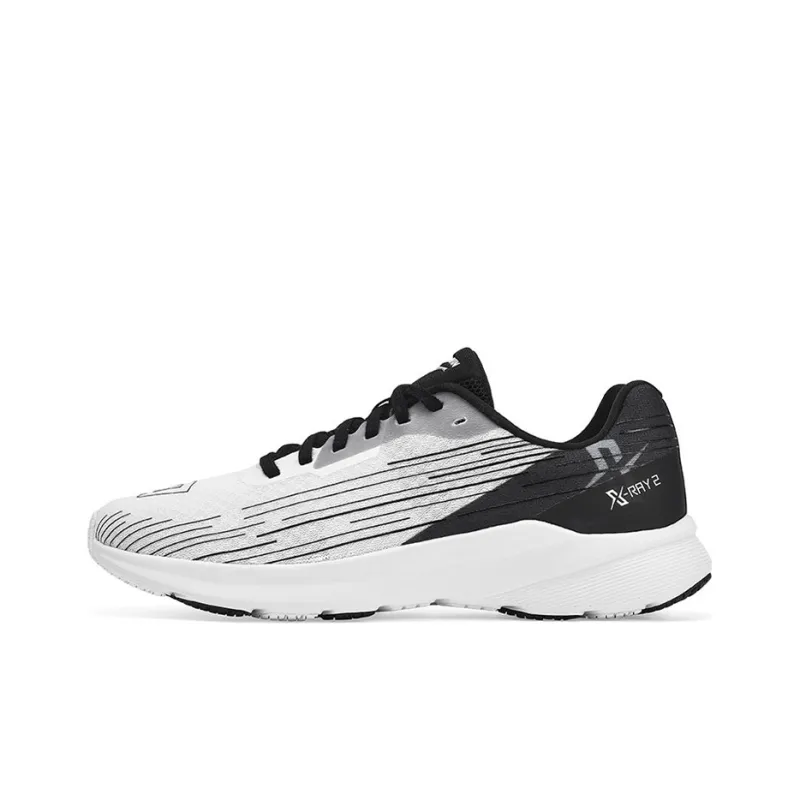 DO WIN Cushioning Anti Slip Wear Resistant Breathability Low Top Casual Running Shoes Unisex Black White-0