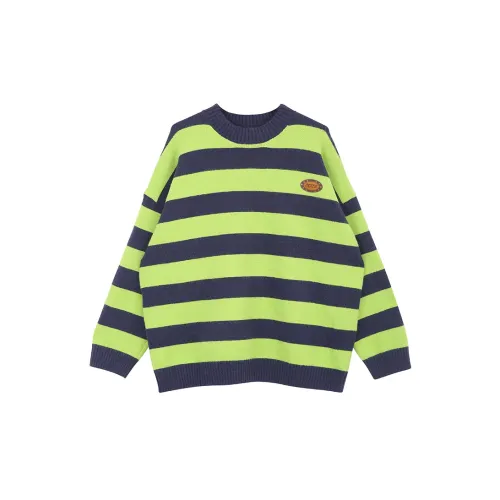 EOEI Sweaters Women's Blue/Green Stripes