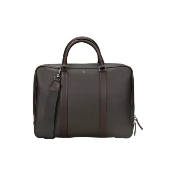 MONTBLANC Meisterstuck Grain Leather Briefcase Shoulder Bag Crossbody Bag Handbag Men's Brown