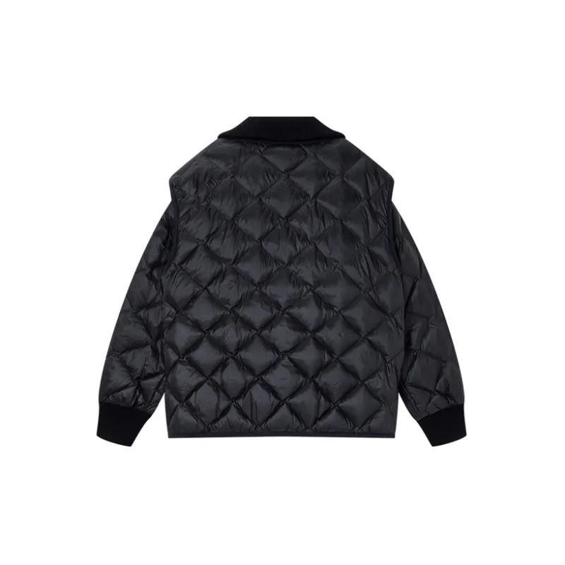DKNY FW22 Solid Color Stand Collar Down Jacket Women's Black-1