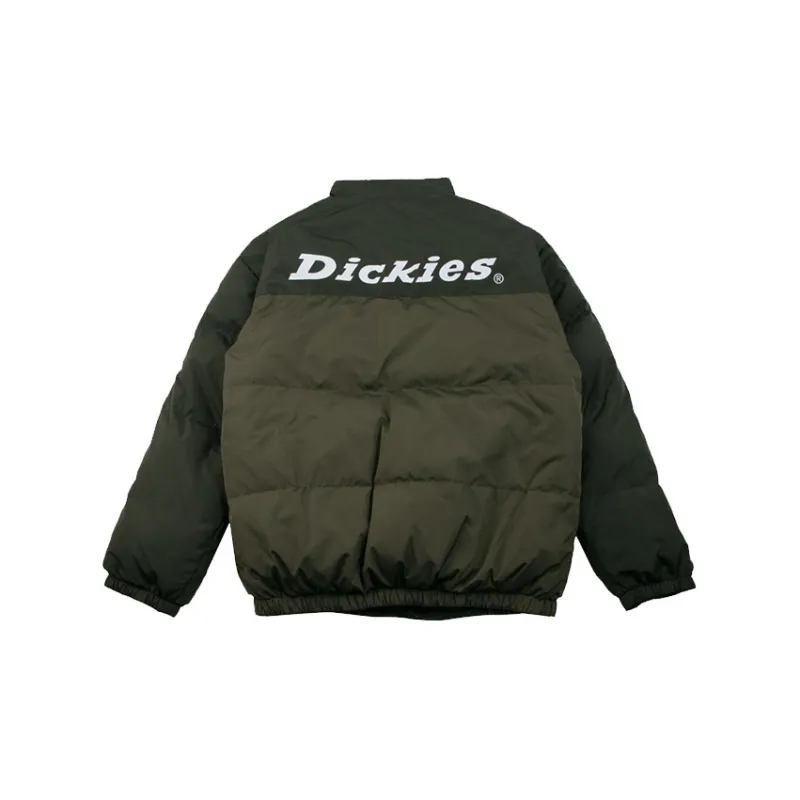 Dickies Letter Camouflage Colorblock Stand Collar Thickened Down Jacket Men's Olive Green-1