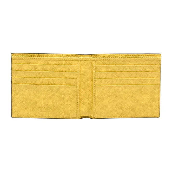 PRADA Saffiano Leather Wallet Men's Yellow-3