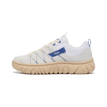 FILA Tereo CV Durable Breathable Low-Top Sports Casual Shoes Unisex Beige Blue Korean Style