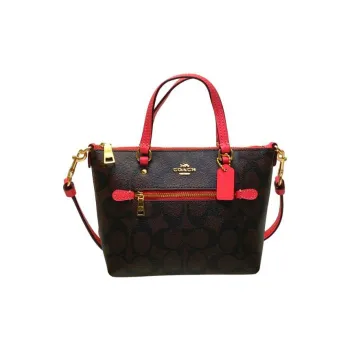 COACH Gallery Canvas Handbag, Shoulder Bag, Crossbody Bag Trumpets Women's Watermelon Red