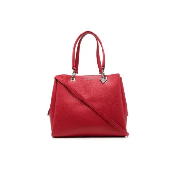 EMPORIO ARMANI Polyurethane Tote Bag, Shopping Bag, Shoulder Bag, Crossbody Bag, Handbag Women's Red