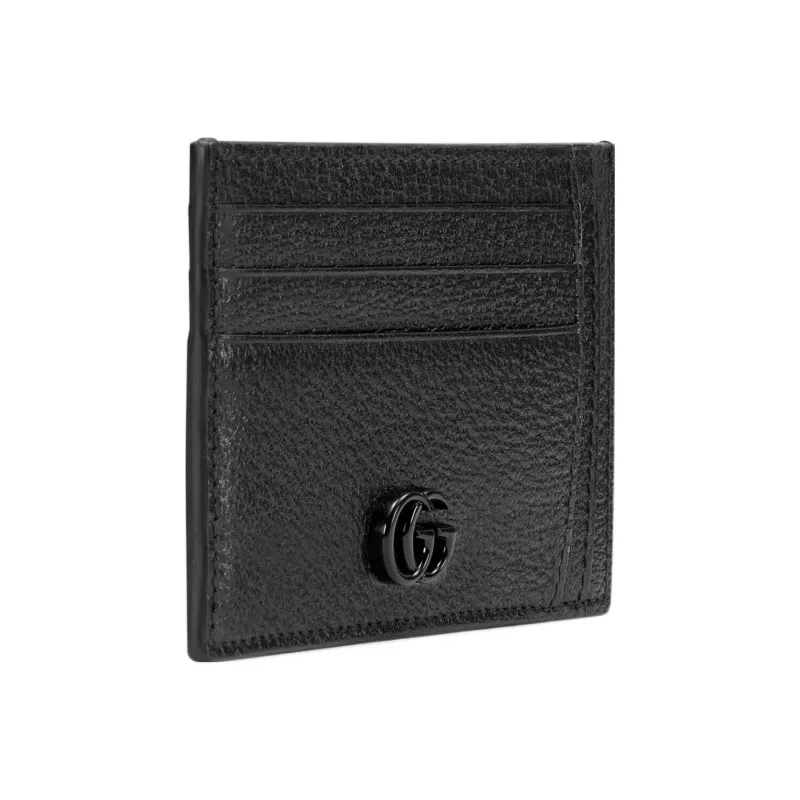 GUCCI Marmont Leather Card Holder Men's Black-1