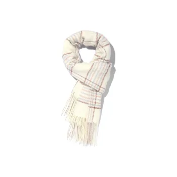 Clect Polyester Knit Scarves Women's White