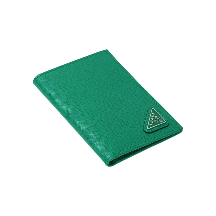 PRADA Saffiano Leather Card Holder Card Holder Men's Green-2