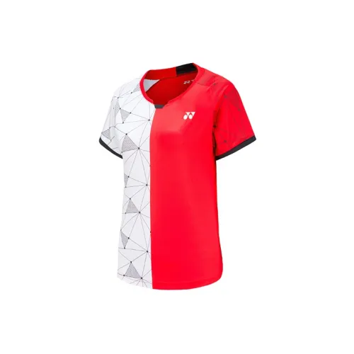 YONEX T-Shirts Women's 114 White/Red