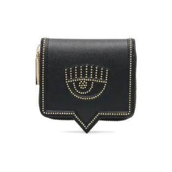 CHIARA FERRAGNI Eyelike Polyurethane PU Wallet Women's Black