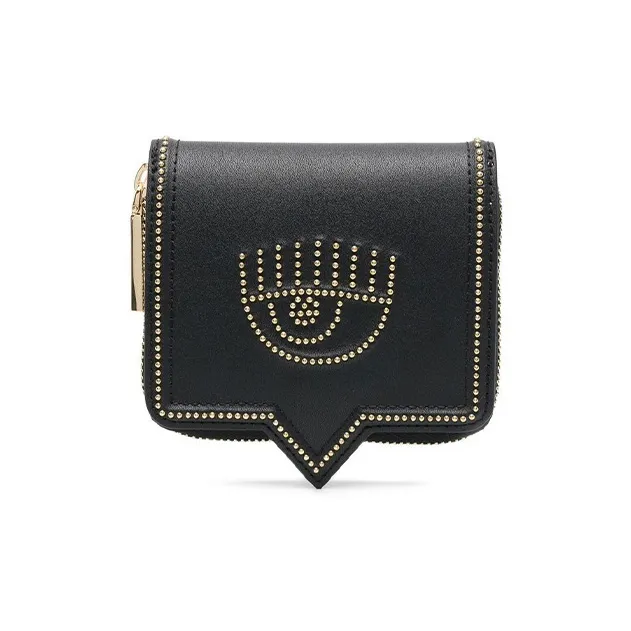 CHIARA FERRAGNI Eyelike Polyurethane PU Wallet Women's Black-0