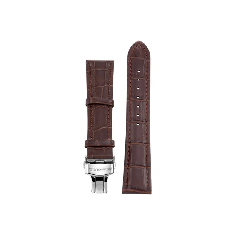Sea Gull Compatibility Watch Band 19 21cm Cowhide Leather Material-5