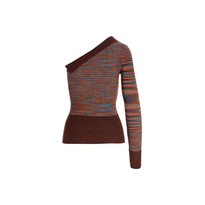 Jacquemus Le Polo Zucca One shoulder Polo Top-1