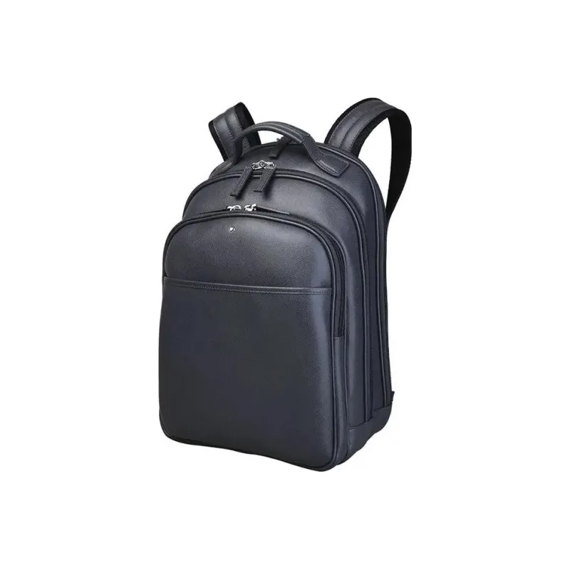MONTBLANC Meisterstuck Cow Leather Backpack Small Size Men's Gray-1