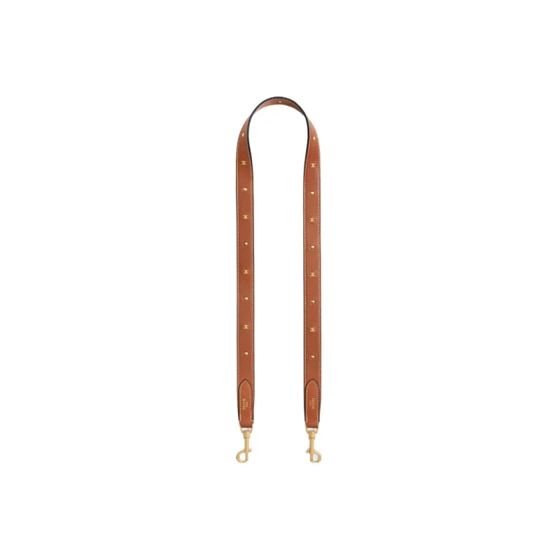 CELINE Triomphe Cow Leather Long Strap Bag Strap Women's Tawny-0