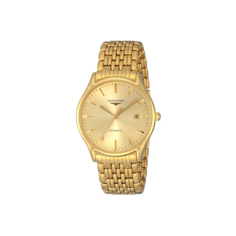 LONGINES Lvya Collection Automatic Mechanical Movement Women's Watch Gold Dial L4.960.2.32.8-1