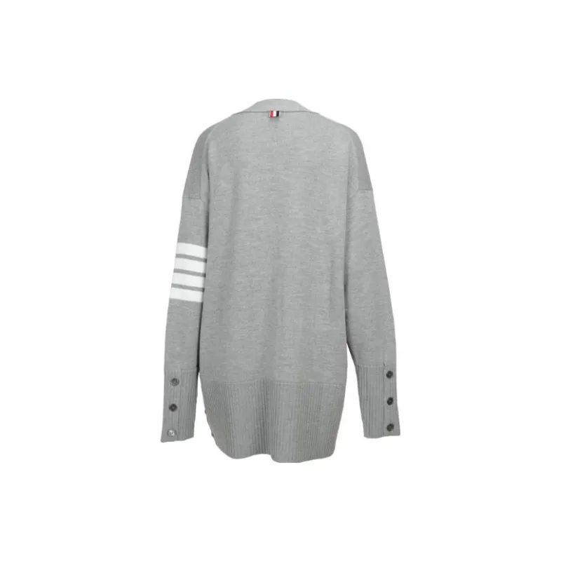 THOM BROWNE Oversized 4 Bar Stripe Cardigan-1