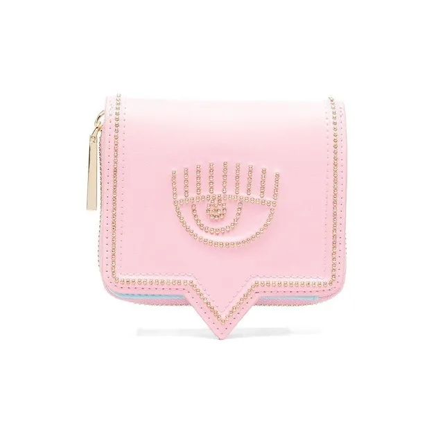 CHIARA FERRAGNI Eyelike Polyurethane Wallet Women's Pink-0