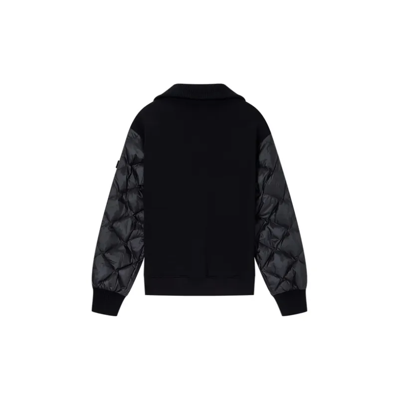 DKNY FW22 Solid Color Stand Collar Down Jacket Women's Black-3