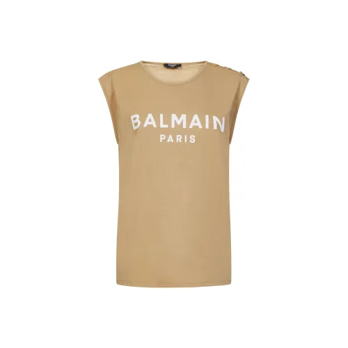 BALMAIN T-Shirts Women's Earth Yellow