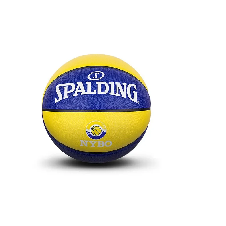 SPALDING PU Basketball Yellow Blue Multicolor 4/5/7 Size Training Unisex-5