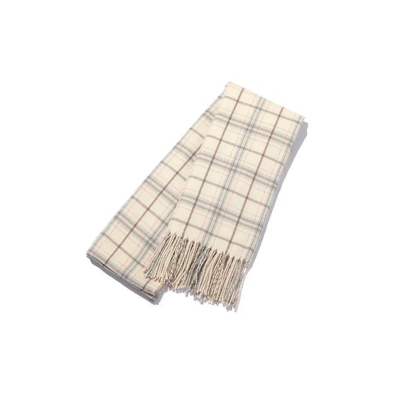Clect Polyester Knit Scarves Women's Cream Pink-1
