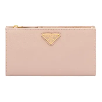 PRADA Saffiano Leather Wallet Large Size Women's Pink