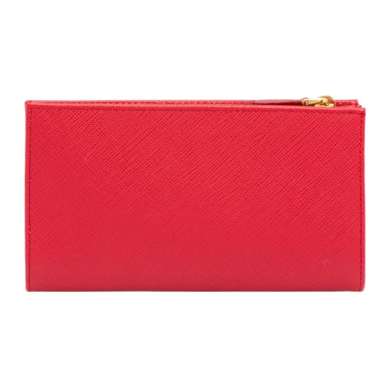 PRADA Saffiano Leather Wallet Large Size Women's Red-2