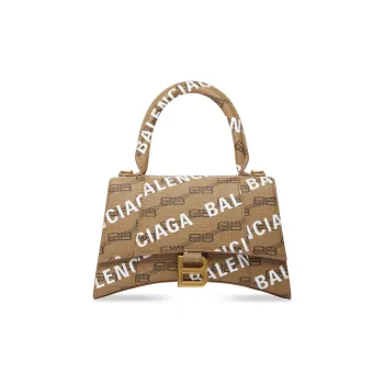 Balenciaga Hourglass Top Handle Bb Monogram Beige