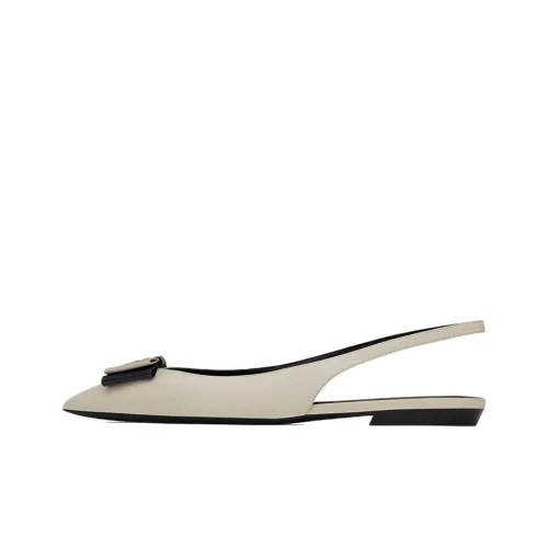 SAINT LAURENT Pointed-toe Slingback Ballerina Shoes