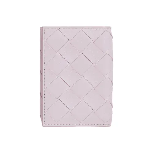 Bottega Veneta Sheepskin Wallet Small Size Women's Light Pink