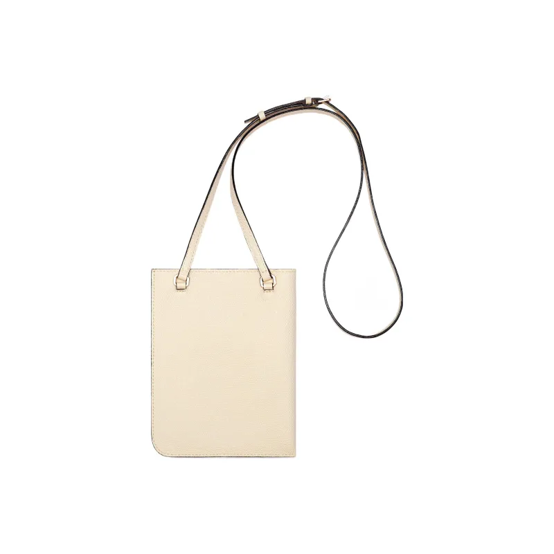Valextra Calfskin Shoulder Bag, Crossbody Bag Card Holder Women's White-1