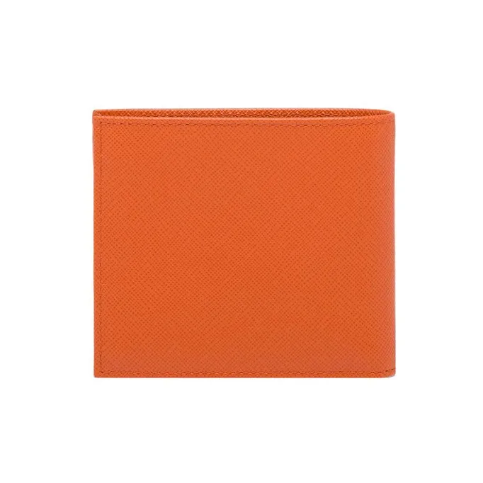 PRADA Saffiano Leather Wallet Men's Orange-1