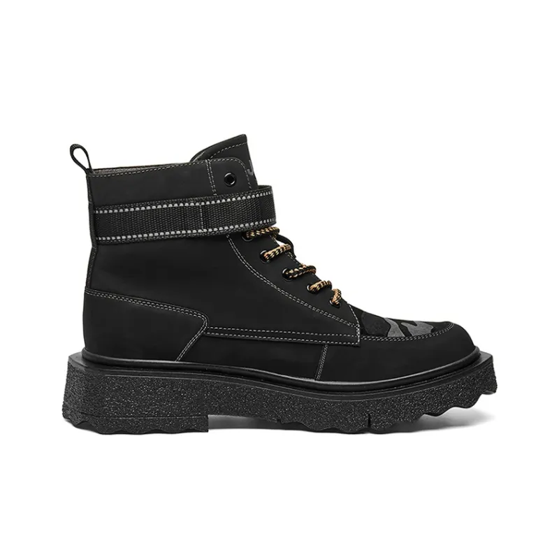 Jeep Martin Boots Men Black/Gray/Brown-1