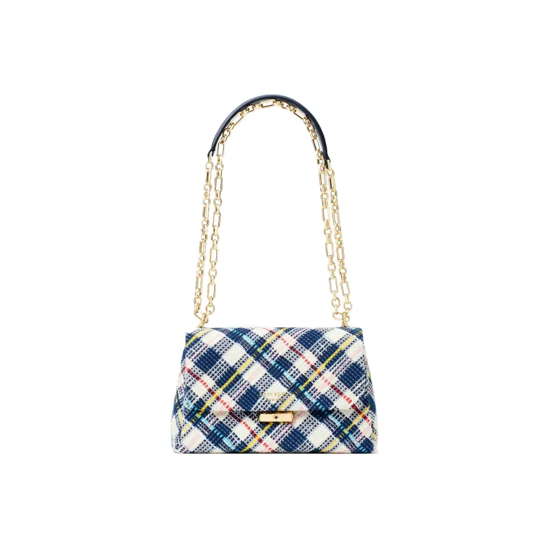 Kate Spade Carlyle Fabric Crossbody Bag Shoulder Bag Women's White & Blue-0