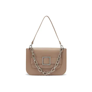 CHARLES&KEITH Cow Leather Shoulder Bag, Handbag Medium Size Women's