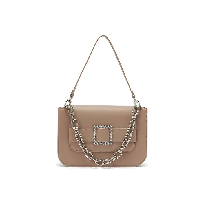 CHARLES&KEITH Cow Leather Shoulder Bag, Handbag Medium Size Women's-4