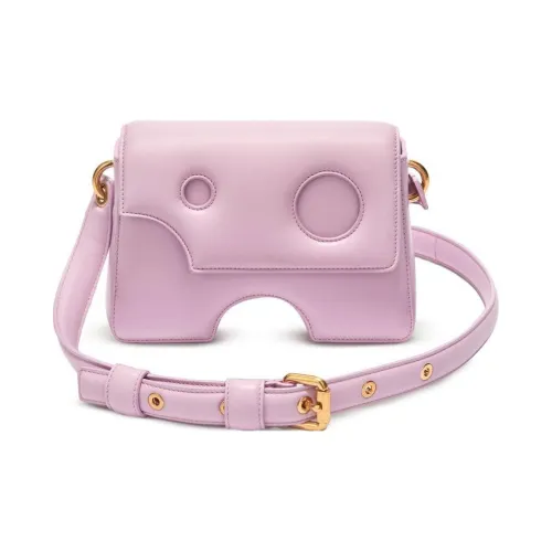 OFF WHITE Burrow 22 Logo Print Shoulder Bag Dark Pink