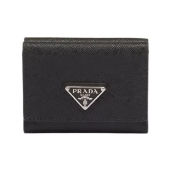 PRADA Saffiano Leather Wallet Small Size Men's Black