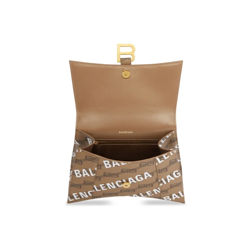 Balenciaga Hourglass Top Handle Bb Monogram Beige-4