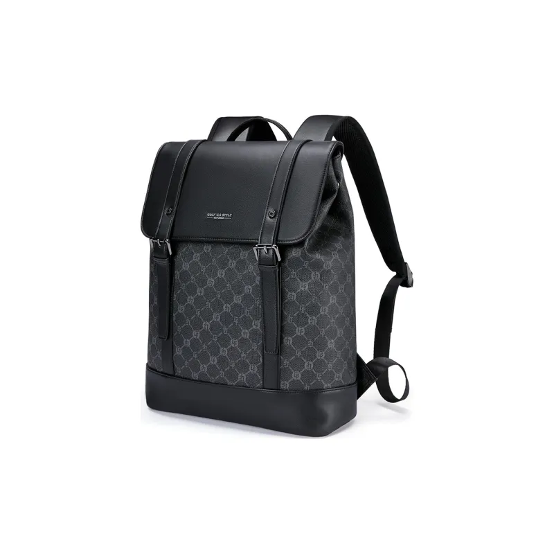 GOLF PVC With Synthetic Leather Backpack Large Size Men's Gray & Black-1