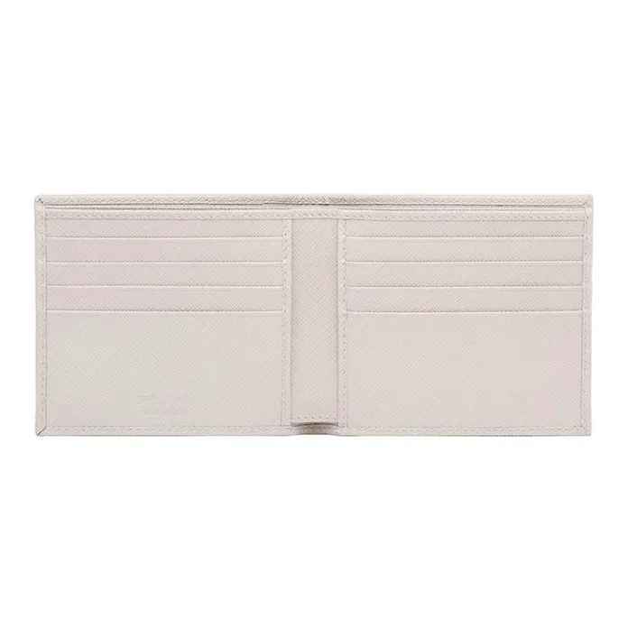 PRADA Saffiano Leather Wallet Men's White-3