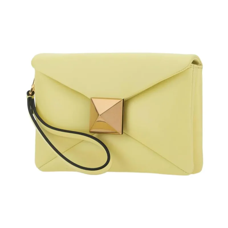 Valentino Sheepskin Envelope Bag Clutches Regular Women's Yellow-1