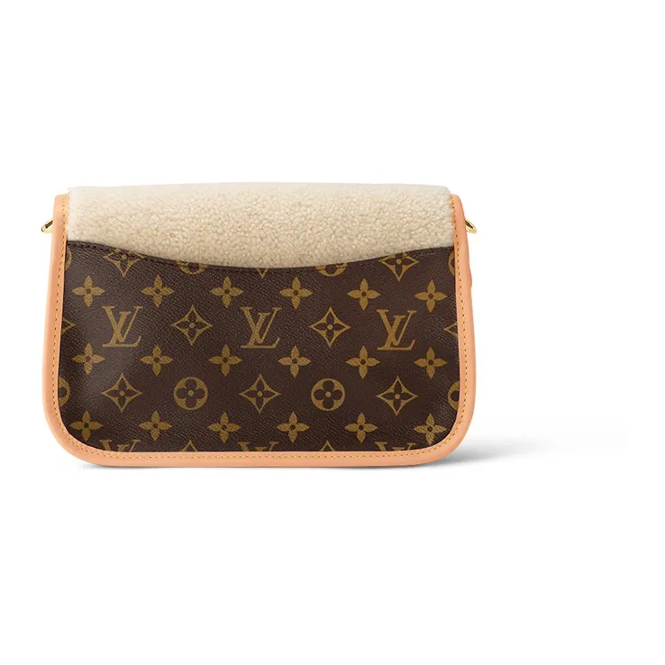 LOUIS VUITTON Diane Monogram Handbag Brown-4