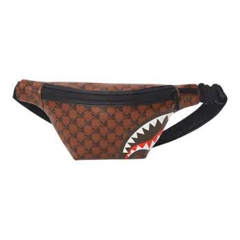 SPRAYGROUND PVC Crossbody Bag, Sling Bag, Fanny Pack Regular Unisex Brown