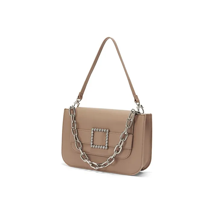 CHARLES&KEITH Cow Leather Shoulder Bag, Handbag Medium Size Women's-5
