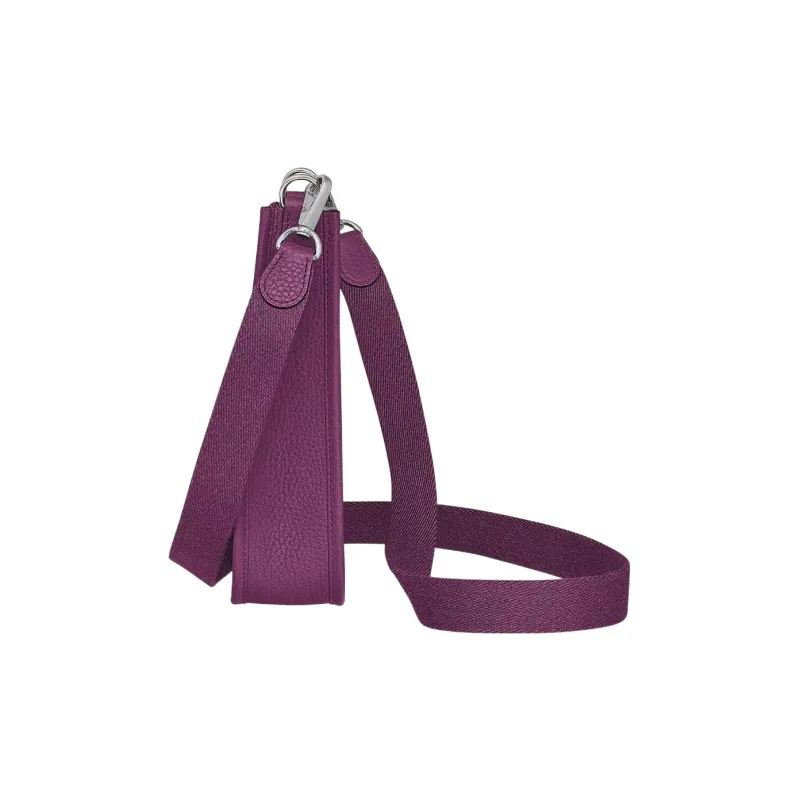 HERMES Evelyne Clemence Leather Shoulder Bag Crossbody Bag Mini Women's Sea Cucumber Purple-2