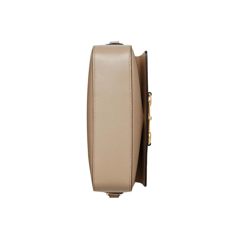 GUCCI Horsebit 1955 Leather Camera Bags Crossbody Bag Shoulder Bag Women's Beige-6