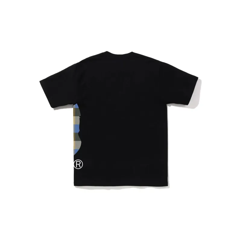 Bape Block Check Side Big Ape Head Tee FW22-1